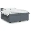 Image de vidaXL Sommier à lattes de lit et matelas Gris foncé 200x200cm Velours