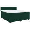 Image de vidaXL Sommier à lattes de lit et matelas Vert foncé 200x200cm Velours