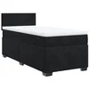 Image de vidaXL Sommier à lattes de lit avec matelas noir 90x190 cm simple velours