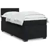 Image de vidaXL Sommier à lattes de lit avec matelas noir 90x190 cm simple velours
