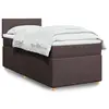 Image de vidaXL Sommier à lattes de lit avec matelas Marron foncé 80x200 cm