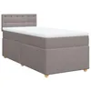 Image de vidaXL Sommier à lattes de lit avec matelas Taupe 80x200 cm Tissu