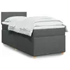 Image de vidaXL Sommier à lattes de lit et matelas Gris foncé 90x190 cm Tissu