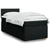 Image de vidaXL Sommier à lattes de lit avec matelas Noir 90x190 cm Tissu