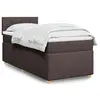 Image de vidaXL Sommier à lattes de lit avec matelas Marron foncé 100x200 cm