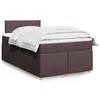 Image de vidaXL Sommier à lattes de lit avec matelas Marron foncé 120x200 cm