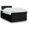 Image de vidaXL Sommier à lattes de lit avec matelas Noir 120x200 cm Tissu