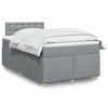 Image de vidaXL Sommier à lattes de lit avec matelas Gris clair 120x200cm Tissu