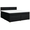 Image de vidaXL Boxspring met matras stof zwart 180x200 cm