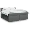 Image de vidaXL Sommier à lattes de lit avec matelas Gris foncé 180x200cm Tissu