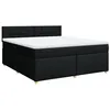 Image de vidaXL Boxspring met matras stof zwart 180x200 cm