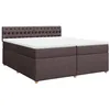 Image de vidaXL Sommier à lattes de lit avec matelas Marron foncé 200x200 cm