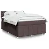 Image de vidaXL Sommier à lattes de lit avec matelas Marron foncé 140x200 cm