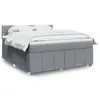 Image de vidaXL Sommier à lattes de lit avec matelas Gris clair 180x200cm Tissu