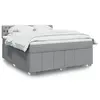 Image de vidaXL Sommier à lattes de lit avec matelas Gris clair 180x200cm Tissu