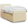 Image de vidaXL Sommier à lattes de lit avec matelas Crème 80x200 cm Tissu