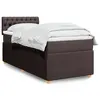 Image de vidaXL Sommier à lattes de lit avec matelas Marron foncé 80x200 cm