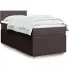 Image de vidaXL Sommier à lattes de lit avec matelas Marron foncé 90x200 cm