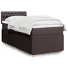 Image de vidaXL Sommier à lattes de lit avec matelas Marron foncé 90x200 cm