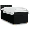 Image de vidaXL Sommier à lattes de lit avec matelas Noir 90x200 cm Tissu