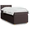 Image de vidaXL Sommier à lattes de lit avec matelas Marron foncé 90x200 cm