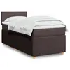 Image de vidaXL Sommier à lattes de lit avec matelas Marron foncé 100x200 cm