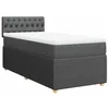 Image de vidaXL Sommier à lattes de lit avec matelas Gris foncé 100x200cm Tissu