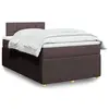 Image de vidaXL Sommier à lattes de lit avec matelas Marron foncé 120x200 cm