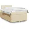 Image de vidaXL Sommier à lattes de lit avec matelas Crème 120x200 cm Tissu