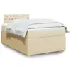 Image de vidaXL Sommier à lattes de lit avec matelas Crème 120x200 cm Tissu