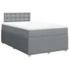 Image de vidaXL Boxspring met matras stof lichtgrijs 120x200 cm