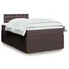 Image de vidaXL Sommier à lattes de lit avec matelas Marron foncé 120x200 cm