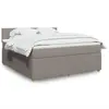 Image de vidaXL Sommier à lattes de lit avec matelas Taupe 180x200 cm Tissu
