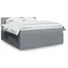 Image de vidaXL Sommier à lattes de lit avec matelas Gris clair 180x200cm Tissu