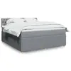 Image de vidaXL Sommier à lattes de lit avec matelas Gris clair 180x200cm Tissu