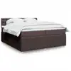Image de vidaXL Sommier à lattes de lit avec matelas Marron foncé 200x200 cm