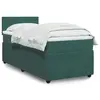 Image de vidaXL Sommier à lattes de lit et matelas Vert foncé 80x200 cm Velours