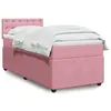 Image de vidaXL Sommier à lattes de lit et matelas Rose 80x200 cm Velours