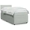 Image de vidaXL Sommier à lattes de lit et matelas Gris clair 90x190 cm Velours