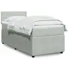 Image de vidaXL Sommier à lattes de lit et matelas Gris clair 90x190 cm Velours