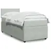Image de vidaXL Sommier à lattes de lit et matelas Gris clair 90x200 cm Velours