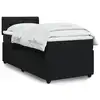 Image de vidaXL Sommier à lattes de lit avec matelas Noir 90x200 cm Velours
