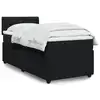Image de vidaXL Sommier à lattes de lit avec matelas Noir 100x200 cm Velours