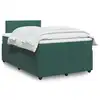 Image de vidaXL Sommier à lattes de lit et matelas Vert foncé 120x200cm Velours