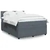 Image de vidaXL Sommier à lattes de lit et matelas Gris foncé 160x200cm Velours