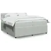 Image de vidaXL Sommier à lattes de lit et matelas Gris clair 200x200cm Velours