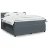 Image de vidaXL Sommier à lattes de lit et matelas Gris foncé 200x200cm Velours