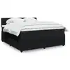 Image de vidaXL Sommier à lattes de lit et matelas Noir 200x200 cm Velours