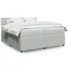 Image de vidaXL Sommier à lattes de lit et matelas Gris clair 200x200cm Velours