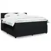 Image de vidaXL Sommier à lattes de lit et matelas Noir 200x200 cm Velours